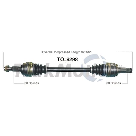 Surtrack Axle Cv Axle Shaft, To-8298 TO-8298